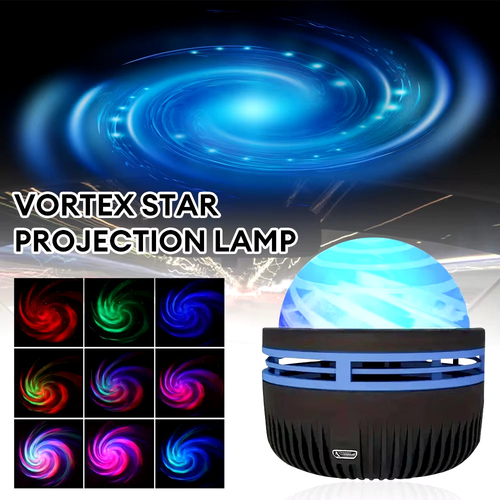 USB Northern Galaxy Light Vortex Star Projection Lamp with Remote Control Bedroom Night Projector for Kids Adult Party Gift