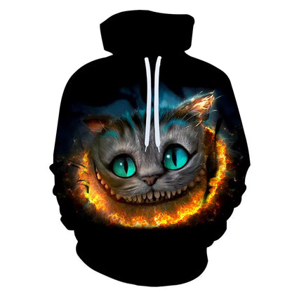 New Men'S Hoodie 3D Pet Cat Print Graphic Pullover Couple Sweatshirt Casual Fashion Women'S Street plus Size Sudaderas