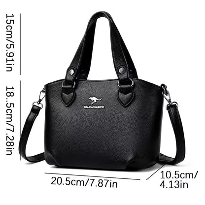 Multiple Pockets Layers Big Capacity Ladies Handbags PU Leather Messenger Designer High Quality Shoulder Crossbody Bag for Women