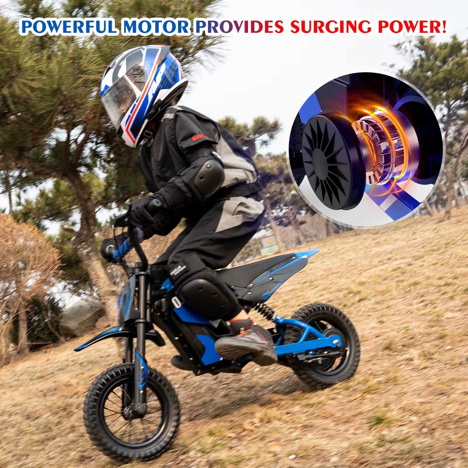 EV12M Electric Dirt Bike,300W Electric Motorcycle,15.5Mph & 9.3 Miles Long-Range,3-Speed Modes Motorcycle