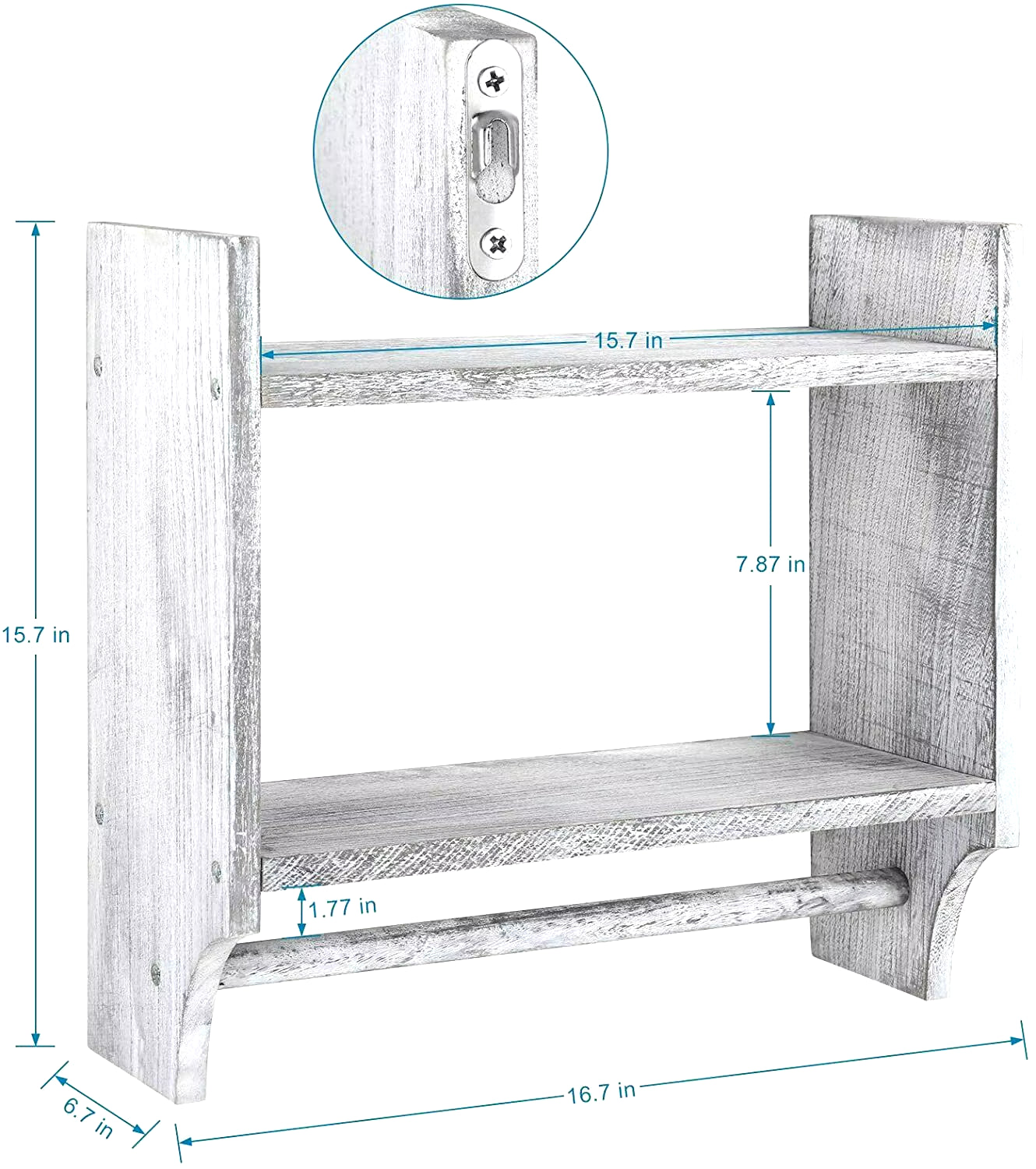 Wooden Towel Rack for Bathroom Storage Cabinet above Wall Mounted Bathroom Rack