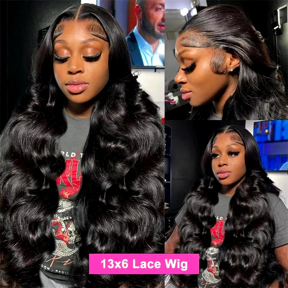 HD Transparent 13X4 13X6 Body Wave Lace Front Wig Pre Plucked 360 Lace Frontal Wig Human Hair Wigs for Women 5X5 Closure Wig