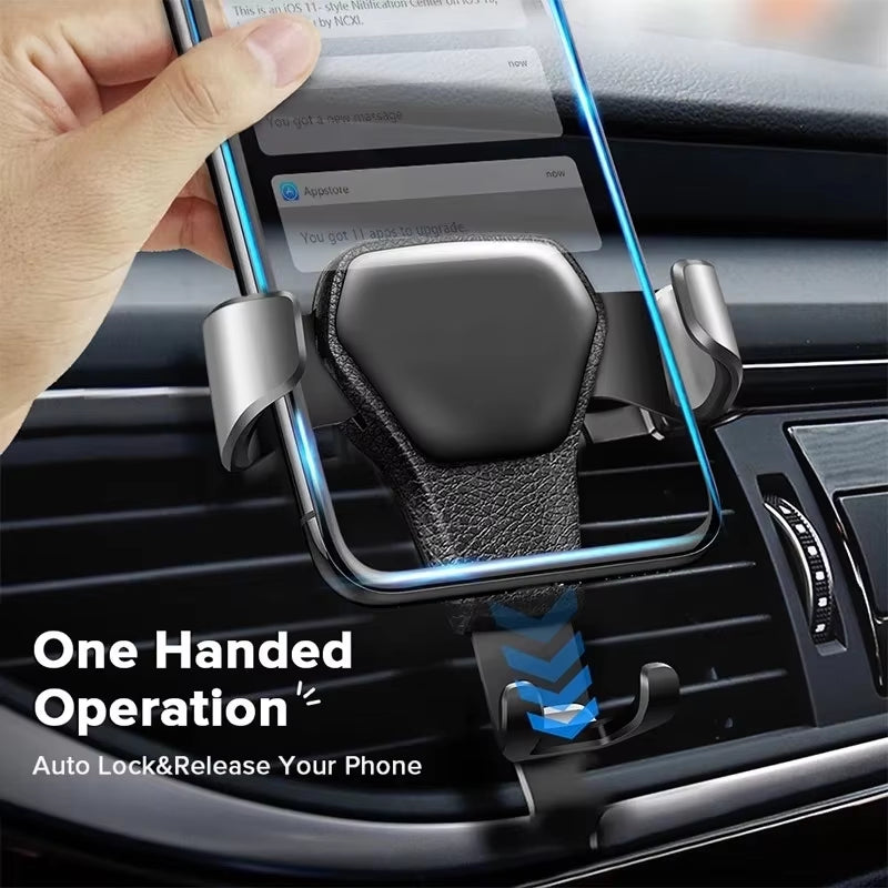 Gravity Car Holder for Phone Air Vent Clip Mount Mobile Cell Stand Smartphone GPS Support for Iphone 13 12 Xiaomi Samsung Phone