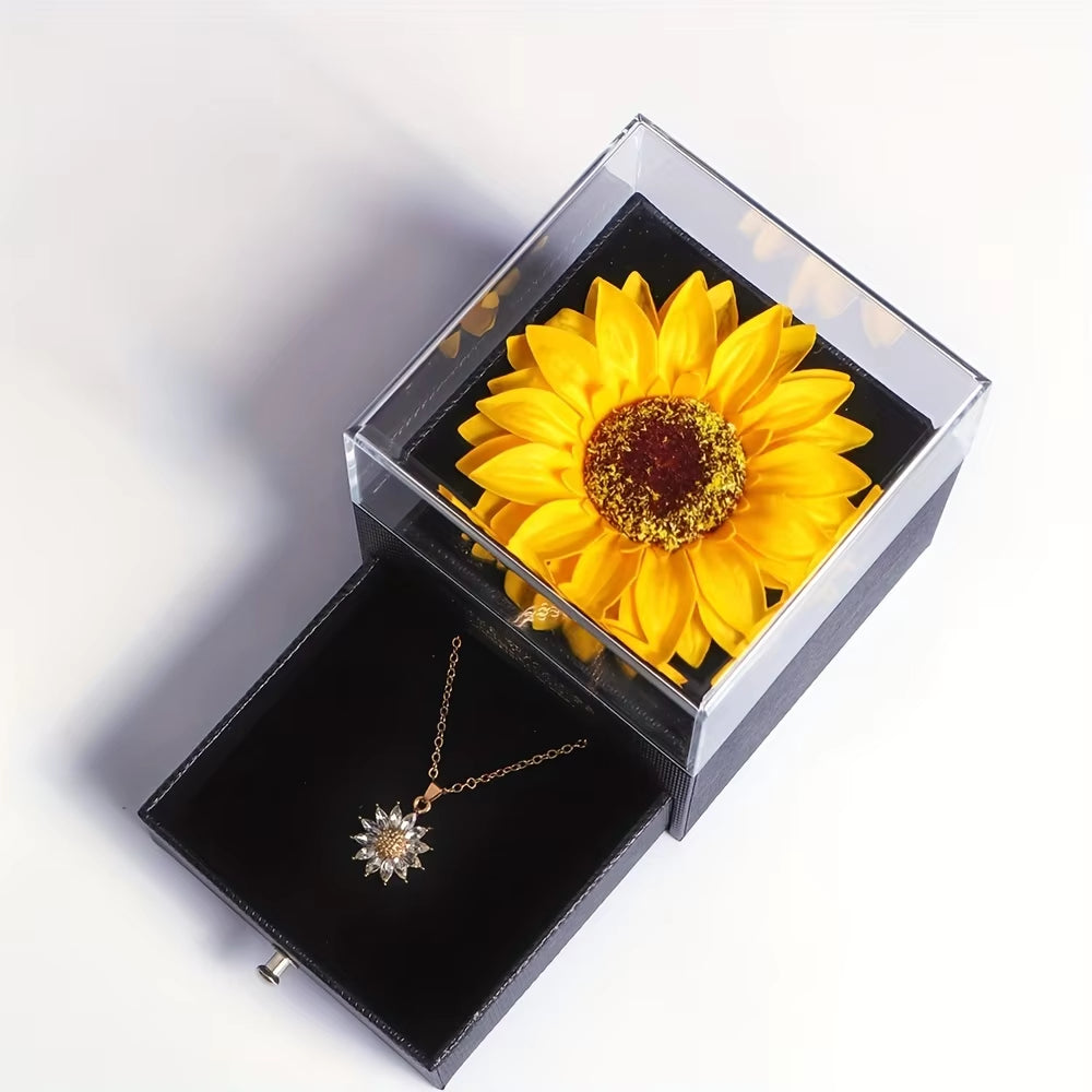 Elegant Sunflower Necklace Gift Set - Celebrate Love, Loyalty