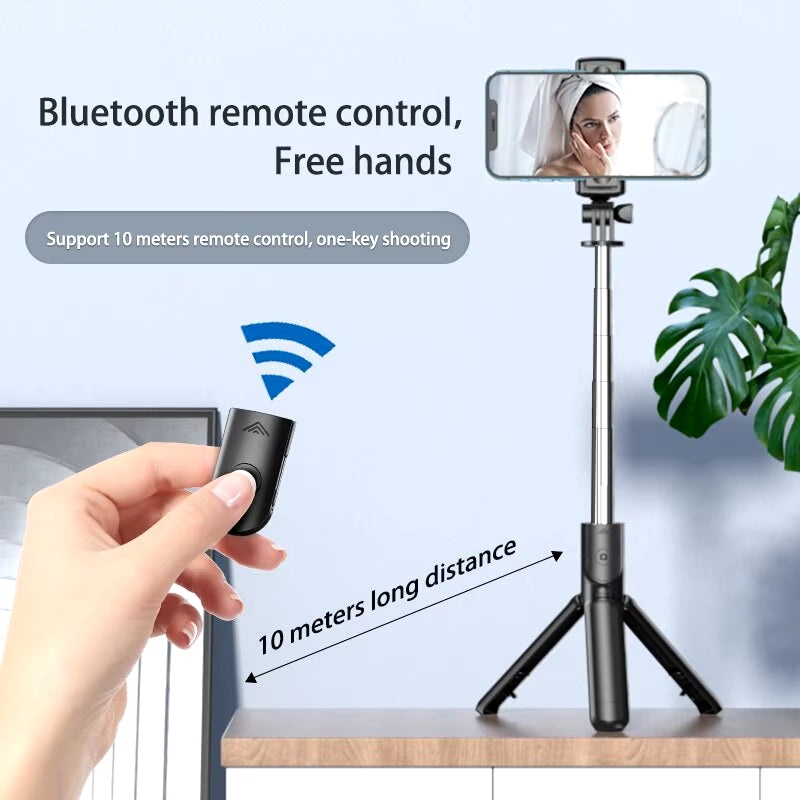 Bluetooth Wireless Selfie Stick Mini Tripod Extendable Monopod Remote Shutter for Iphone Samsung Xiaomi Phone Holder