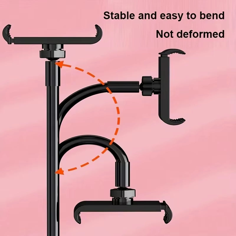 70Cm Phone Holder Stand Lazy Bracket Headrest Bed 360 Flexible Long Arms Clamp Mount for Iphone Samsung and 3.5~6.7" Device