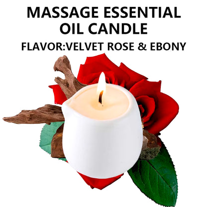 Fruity Scent Low Heat Massage Oil Candle Ultra Hydrating Body Care with Coconut Wax Oil 1.69 Oz Home Decor Valentines