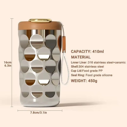 316 Stainless Steel Cup Smart Thermos Bottle for Coffee LED Temperature Display Thermal Mug Vacuum Flasks Coffee Cup 410Ml